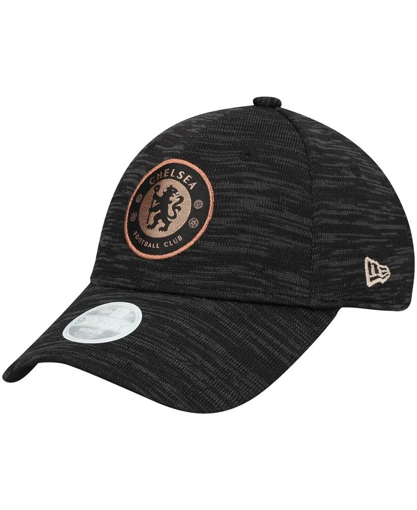 Women's New Era Black Chelsea Shiny Tech 9FORTY Adjustable Hat