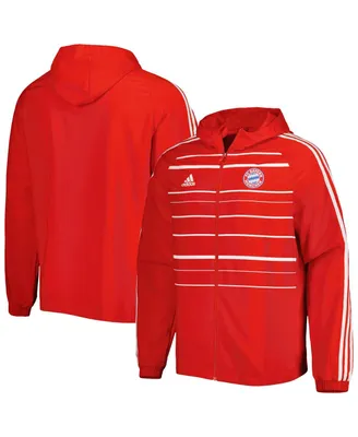 Men's adidas Red Bayern Munich Dna Raglan Full-Zip Hoodie Windbreaker Jacket