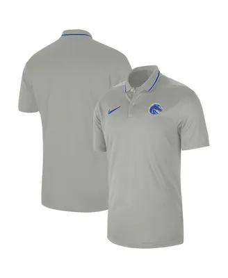 Men's Nike Gray Boise State Broncos 2023 Sideline Coaches Performance Polo Shirt