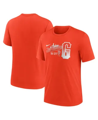 Men's Nike Orange San Francisco Giants City Connect Tri-Blend T-shirt