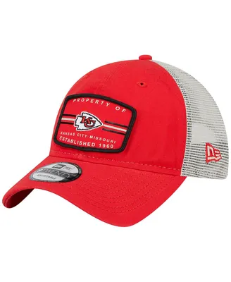 Men's New Era Red Kansas City Chiefs Property Trucker 9TWENTY Snapback Hat