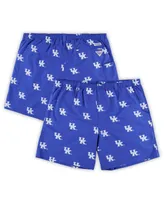 Men's Columbia Royal Kentucky Wildcats Big and Tall Backcast Ii Allover Print Logo Omni-Shade Shorts