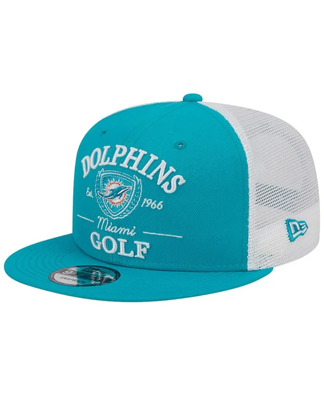 New Era Men's Aqua Miami Dolphins Logo Bucket Hat - Macy's