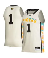 Men's adidas #1 Khaki Grambling Tigers Honoring Black Excellence Basketball Jersey