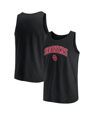 Men's Fanatics Black Oklahoma Sooners Block Arch Tank Top