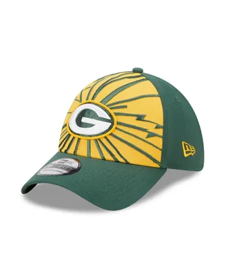 Men's New Era Green, Gold Green Bay Packers Shattered 39THIRTY Flex Hat