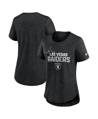 Women's Nike Heather Black Las Vegas Raiders Local Fashion Tri-Blend T-shirt