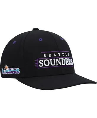Men's Mitchell & Ness Black Seattle Sounders Fc Lofi Pro Snapback Hat