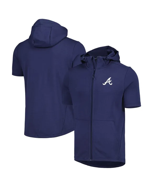 Levelwear Men's Atlanta Braves Navy Shift Core Full Front Hoodie