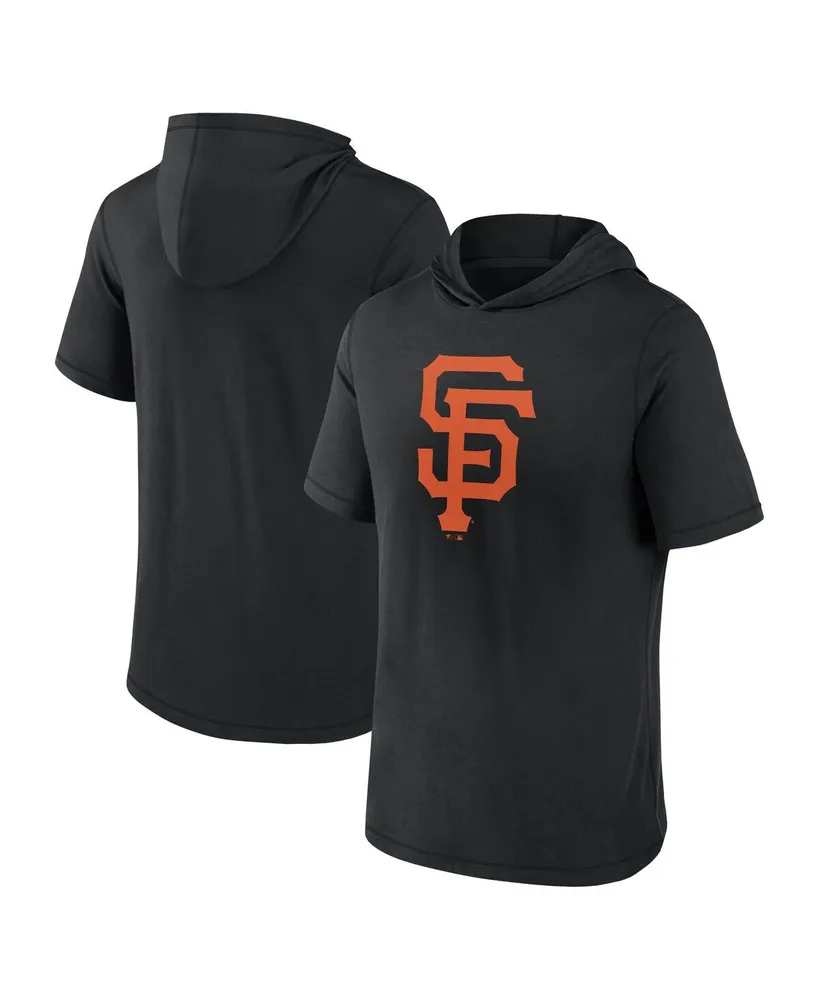Men's Fanatics Black San Francisco Giants Short Sleeve Hoodie T-shirt