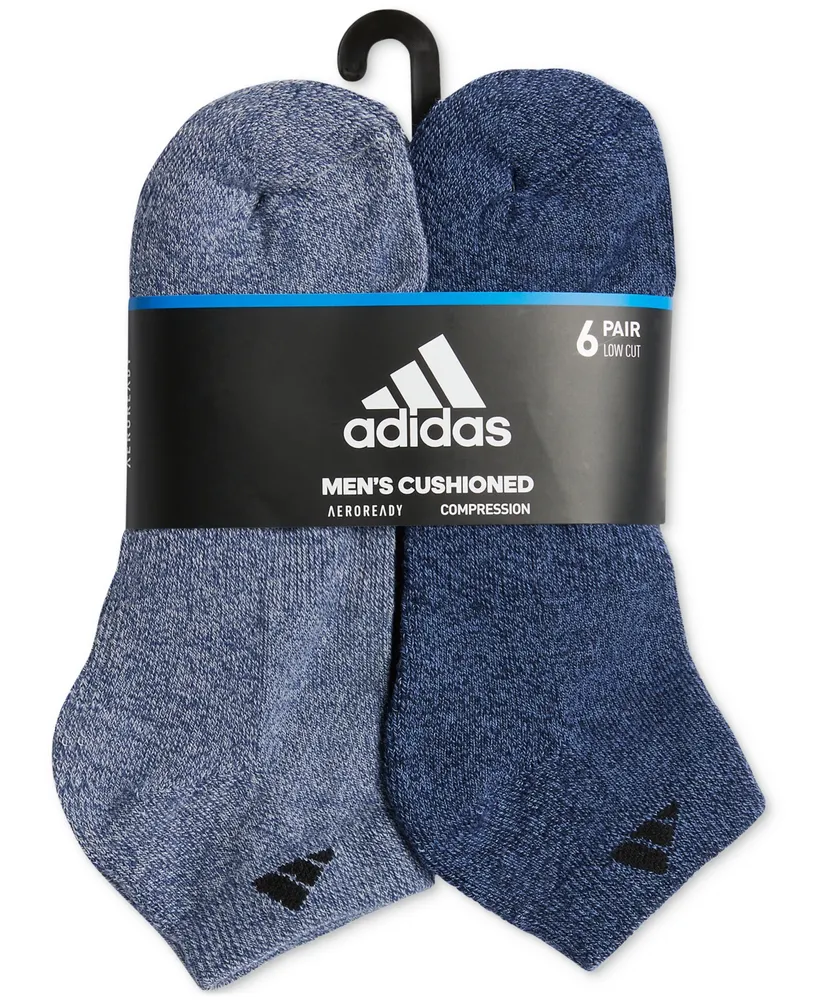 adidas Men's 6-pk.Athletic Cushioned Low-Cut Socks