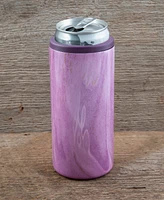 Cambridge Insulated Garnet Pink Geode Slim Can Coolers, 2 Pack