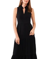 Vince Camuto Women's Split-Neck Sleeveless Maxi Dress