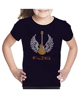 Big Girl's Word Art T-shirt - Lyrics To Freebird