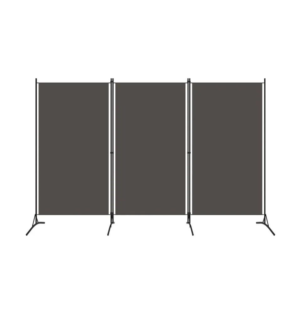 vidaXL 3-Panel Room Divider Anthracite 102.4"x70.9" Fabric