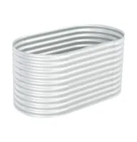 Garden Raised Bed 63"x31.5"x31.9" Galvanized Steel Silver