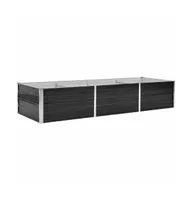 vidaXL Garden Raised Bed Anthracite 94.5"x31.5"x17.7" Galvanized Steel