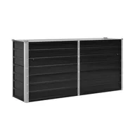 Garden Raised Bed Anthracite 63"x15.7"x30.3" Galvanized Steel
