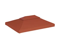 vidaXL 2-Tier Gazebo Top Cover 9.1 oz/yd² 13.1'x9.8' Terracotta