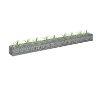 vidaXL Gabion Raised Bed Galvanized Steel 141.7"x11.8"x11.8"