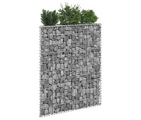 vidaXL Trapezium Gabion Raised Bed Galvanized Steel 31.5"x7.9"x39.4"