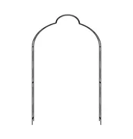 Garden Arch Black 59.1"x13.4"x94.5" Iron