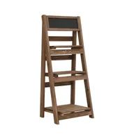 vidaXL 3-Tier Plant Stand with Blackboard 15.7"x11.8"x35.4" Solid Fir Wood