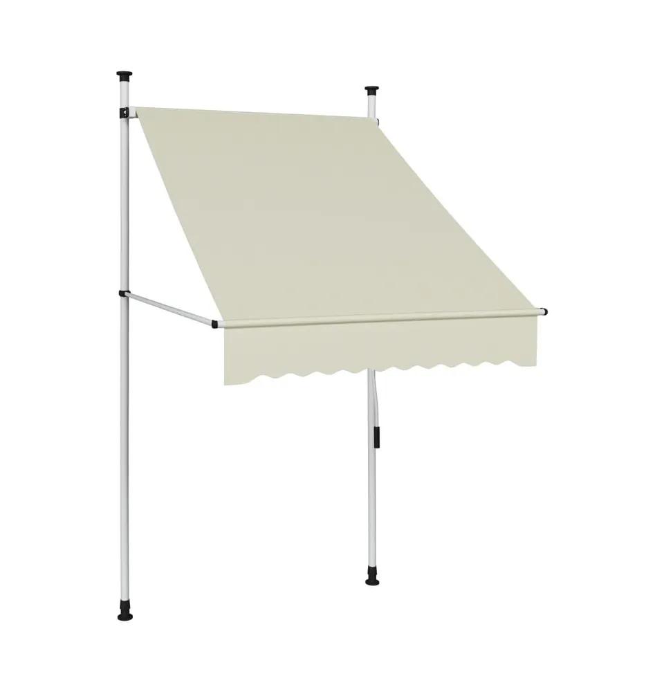 vidaXL Manual Retractable Awning 39.4" Cream