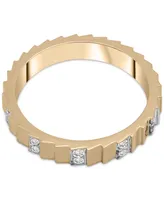 Audrey by Aurate Diamond Textured Band (1/6 ct. t.w.) Gold Vermeil, Created for Macy's