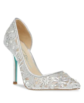 Betsey Johnson Women's Chic Rhinestone Evening Pumps