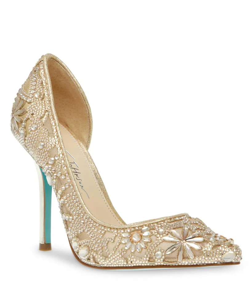 Betsey Johnson Women's Chic Rhinestone Evening Pumps