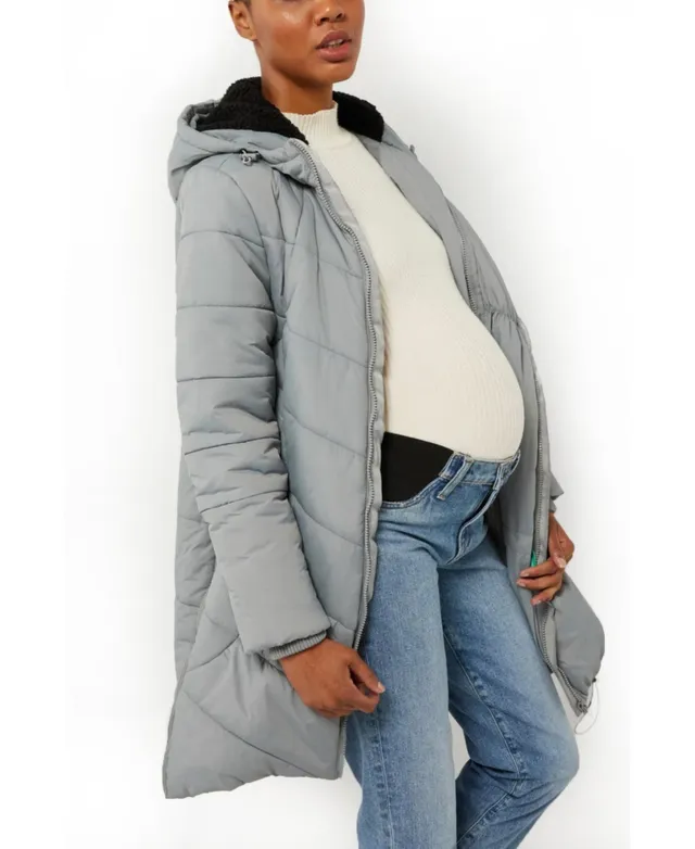 Modern Eternity 3 in 1 Maternity Coat Harper Cocoon Mid Thigh