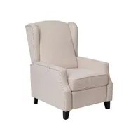 Merrick Lane Mauro Contemporary Pushback Recliner With Accent Nail Trim-Wingback Manual