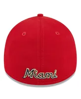 Men's New Era Red Miami Marlins 2023 Fourth of July 39THIRTY Flex Fit Hat