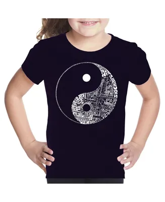 Big Girl's Word Art T-shirt - Yin Yang