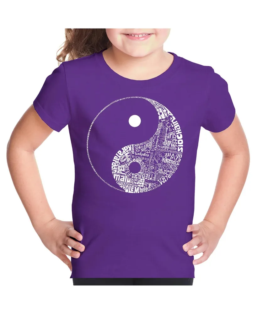 La Pop Art Girls Word T-shirt - Yin Yang