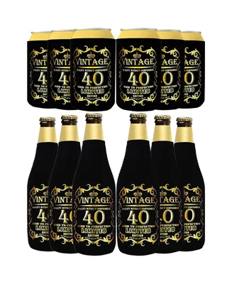 Cheers To 40th Years, 40th Birthday Can Cooler Bottle Cooler, 40th Birthday Gifts for Men, 40th Birthday Sleeve, 40th Birthday Decorations for Men, 40