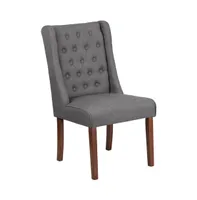 Merrick Lane Harmony Button Tufted Parsons Chair With Side Panel Detail