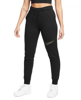 Nike Women's Sportswear Club Fleece Shine Mid-Rise Pants