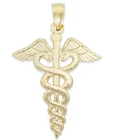 Caduceus Charm in 14k Gold