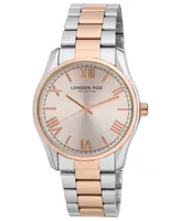 London Fog Women's Quartz Glasgow Two-Tone Rose Gold-Tone Alloy Watch 40mm - Two