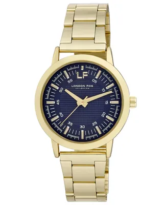 London Fog Women's Quartz Inverness Gold-Tone Alloy Watch 36mm