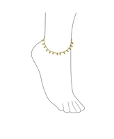 Bling Jewelry Bollywood Indian Payal Multi Dangle Bead Charm Anklet Ankle Bracelet For Women 18K Gold Plated 9.5 Inch - Yellow