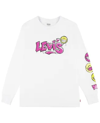 Levi's Big Boys Sprayed Logo Long Sleeve T-shirt