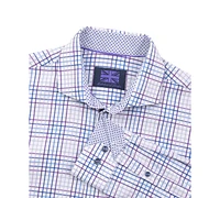 Michelsons of London Men's Dobby Check Dress Shirt