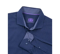 Michelsons of London Men's Dot-Print Wrinkle-Free Dress Shirt