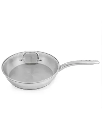 BergHOFF Belly 18/10 Stainless Steel 2.5 Quart Skillet with Glass Lid