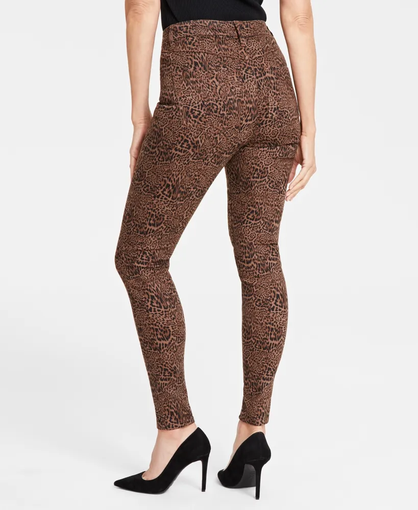 I.n.c. International Concepts Women's Animal-Print High-Rise Skinny Jeans, Created for Macy's
