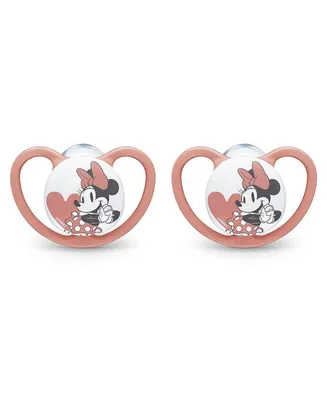 Nuk Space Minnie Mouse Pacifiers, 0-6M, 2 pack