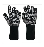 Commercial Chef Heat Resistant Thick Aramid Fiber Oven Gloves Mitts with Non-Slip Grip - Resistant up to 1472°F